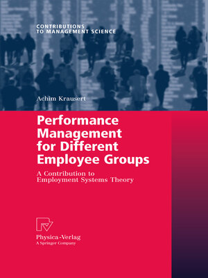 cover image of Performance Management for Different Employee Groups